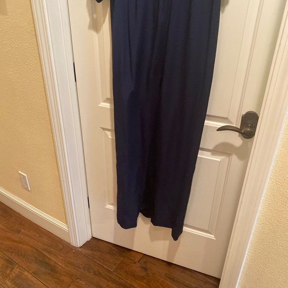 Marchesa 3/4 sheer sleeve silk evening gown in blue size 12. Never worn. - Picture 8 of 9